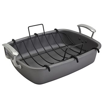 The Big One® 17 in Carbon Steel Roaster with Rack