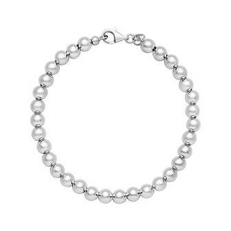 PRIMROSE Sterling Silver Polished 6 mm Beads Bracelet