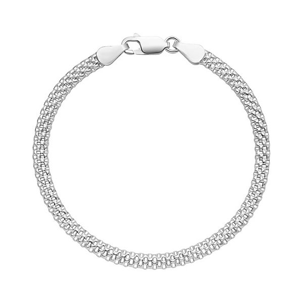 PRIMROSE Sterling Silver Mesh Chain Bracelet