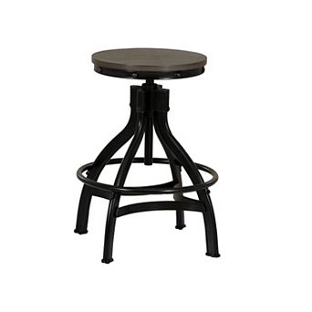 Linon Hawkford Adjustable Backless Stool