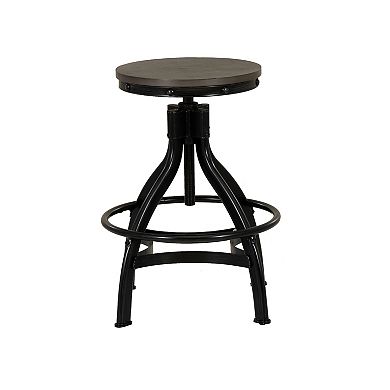 Linon Hawkford Adjustable Backless Stool