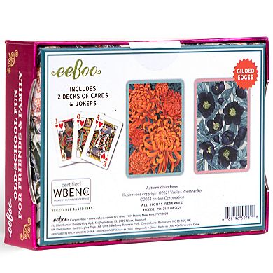 eeboo Piece & Love: Autumn Abundance Playing Cards Set of 2