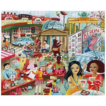 eeboo Piece and Love Berlin Life 1000 pc Square Jigsaw Puzzle