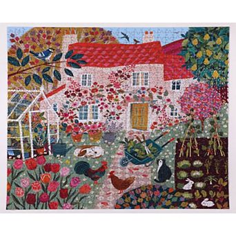 eeboo Piece and Love English Cottage 1000 pc Square Jigsaw Puzzle