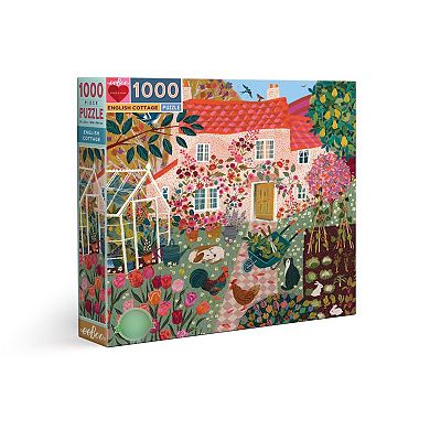 eeboo Piece and Love English Cottage 1000 Piece Square Jigsaw Puzzle