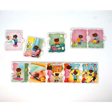 eeboo Ready to Go Puzzle School Sequencing Activity