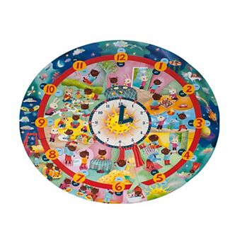eeboo Around the Clock Round 25 pc Giant Jigsaw Puzzle