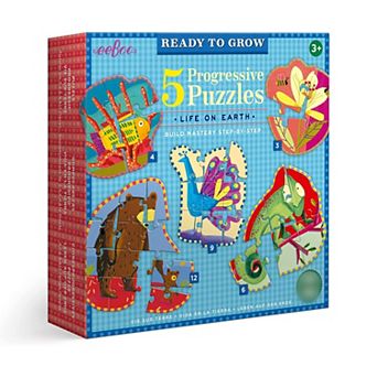 eeboo Ready to Grow Life on Earth Jigsaw Puzzles Set of 5