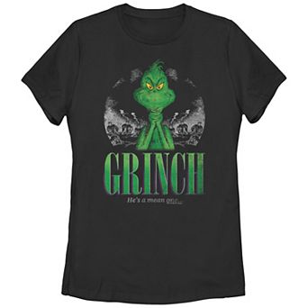 Juniors' Dr. Seuss Grinch He Is A Mean One Graphic Tee