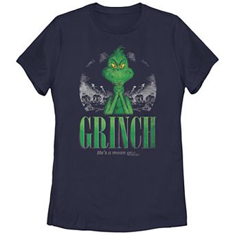 Juniors' Dr. Seuss Grinch He Is A Mean One Graphic Tee