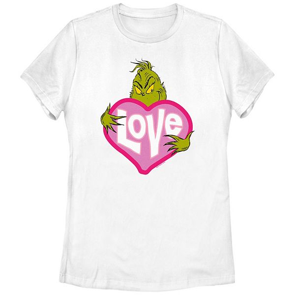 Juniors' Dr. Seuss Grinch Love Graphic Tee