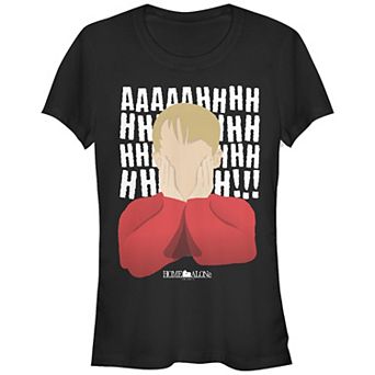 Juniors' Home Alone Kevin McCallister's Scream Fitted Graphic Tee