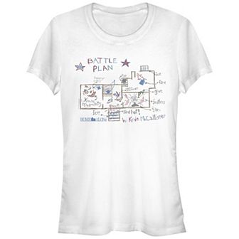 Juniors' Home Alone Kevin McCallister's Battle Plan Fitted Graphic Tee
