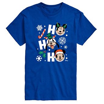 Disney's Mickey Mouse & Friends Big & Tall Ho Ho Ho Characters Graphic Tee
