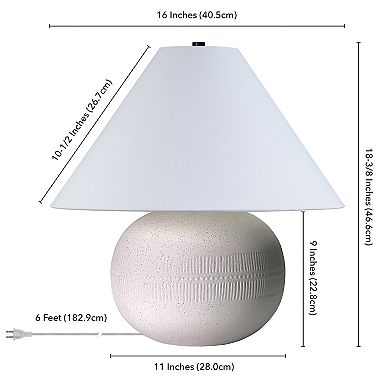 Finley & Sloane Willa Textured Ceramic Table Lamp