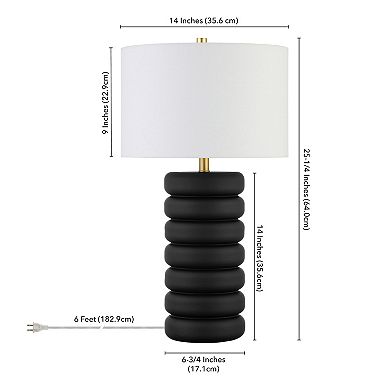 Finley & Sloane Zelda Glass Bubble Body Table Lamp