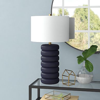 Finley & Sloane Zelda Glass Bubble Body Table Lamp