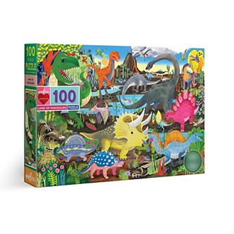 eeboo Land of Dinosaurs 100 pc Jigsaw Puzzle