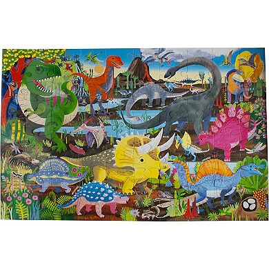 eeboo Land of Dinosaurs 100 Piece Jigsaw Puzzle