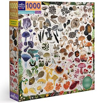 eeboo Piece and Love Mushroom Rainbow 1000 pc Jigsaw Puzzle