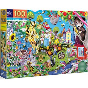 eeboo Love of Bees 100 pc Jigsaw Puzzle