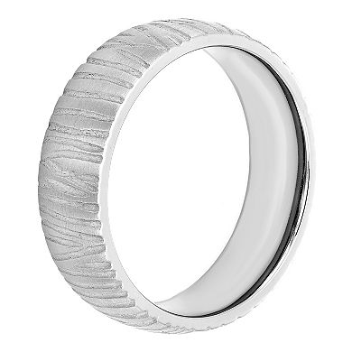 Men's Boston Bay Diamonds Tantalum 7 mm Tree Bark Texture Comfort Fit Band Ring