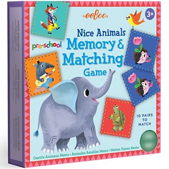 eeboo Nice Animals Preschool Memory and Matching Game