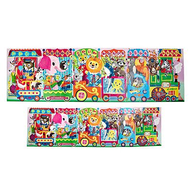 eeboo Alphabet Train 36 Piece Long Jigsaw Puzzle With Poster For Kids