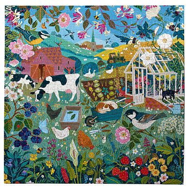 eeboo Piece and Love English Hedgerow 1000 Piece Square Jigsaw Puzzle