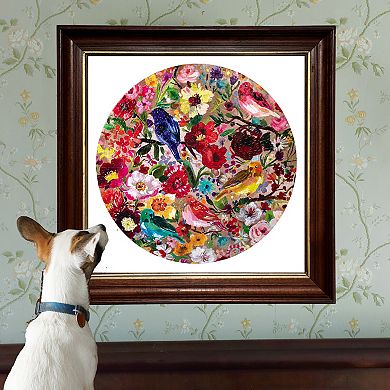 eeboo Piece & Love: Birds & Blossoms 500 Piece Round Jigsaw Puzzle