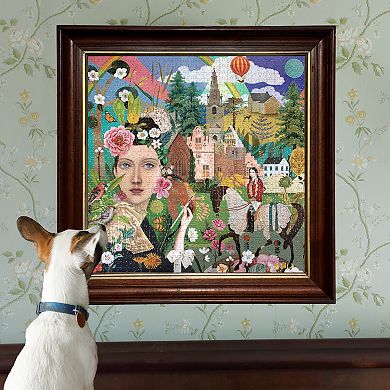 eeboo Piece & Love: Artist & Daughter - 1000 Piece Puzzle Square Jigsaw