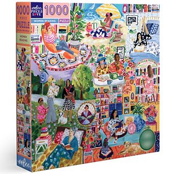 eeboo Piece & Love: Women Reading 1000 pc Puzzle Square Jigsaw