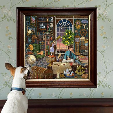 eeBoo Piece & Love: Alchemist's Library - 1000 Piece Puzzle Square Jigsaw Puzzle, 23x23"