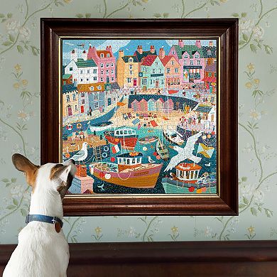 eeboo Piece & Love: Seaside Harbor 1000 Piece Puzzle Square Jigsaw