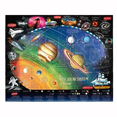 eeBoo Solar System & Beyond Giant Puzzle - 48 Pieces - 30 x 24" Rectangular Jigsaw Puzzle