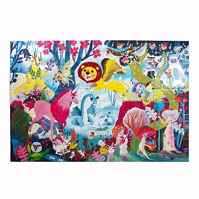 eeBoo Magical Creatures - 100 Piece Puzzle - 24 x 16" Kids Jigsaw Puzzle
