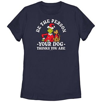 Juniors' Dr. Seuss Grinch And Max Be The Person Your Dog Thinks You Are Graphic Tee