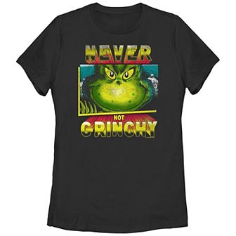 Juniors' Dr. Seuss Grinch Never Not Grinchy Graphic Tee