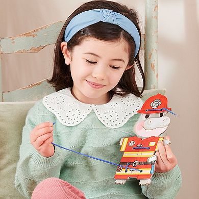 eeBoo Dress Up Lacing Cards: Occupations - Set of 5 Characters Outfits & Laces