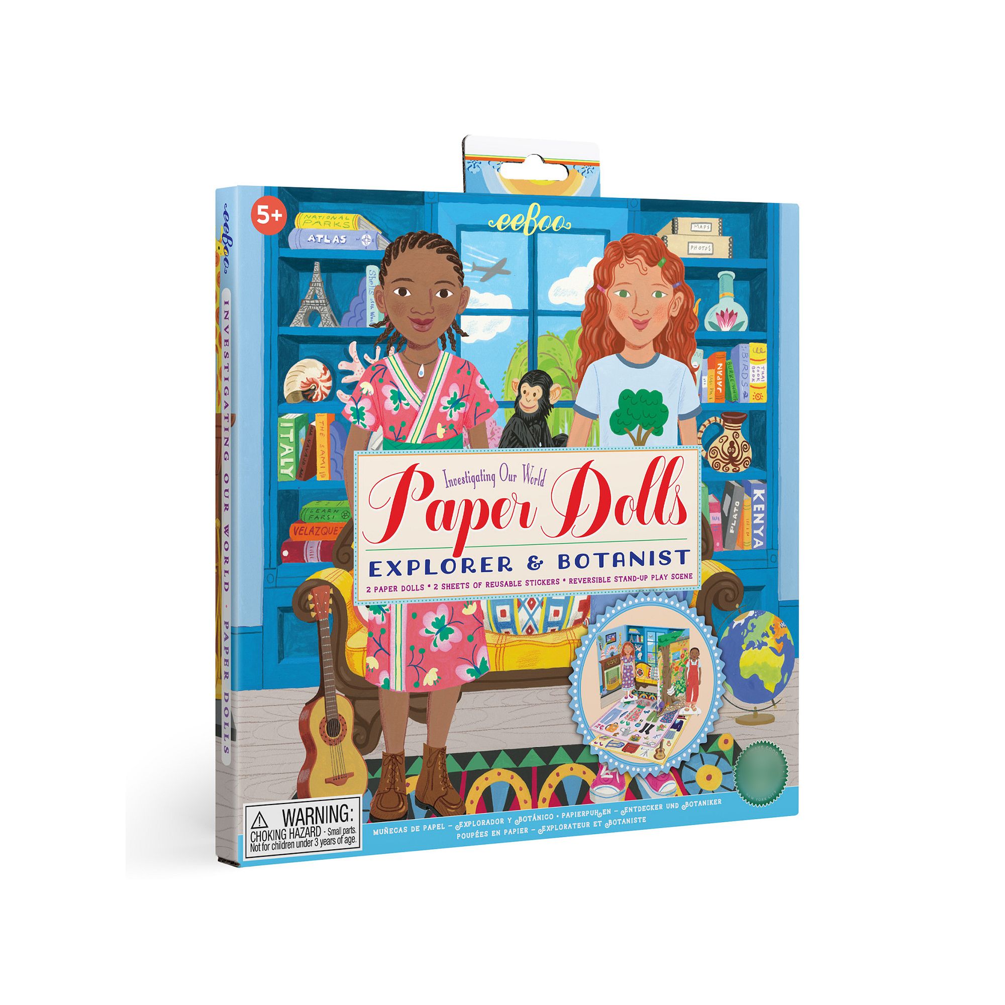 eeboo Paper Dolls: Explorer & Botanist Set, Multi