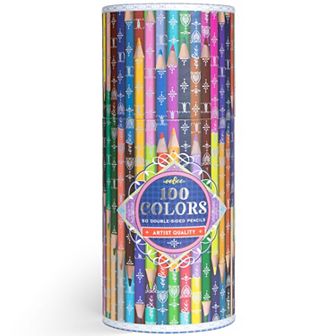 eeBoo Piece & Love: 100 Colors - 50 Double-Sided Color Pencils