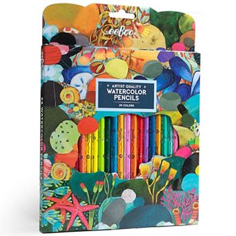 eeBoo Piece & Love: Tidepool Watercolor Pencils - 24 Count