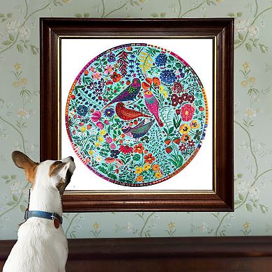 eeboo Piece & Love: Four Birds 500 Piece Round Jigsaw Puzzle