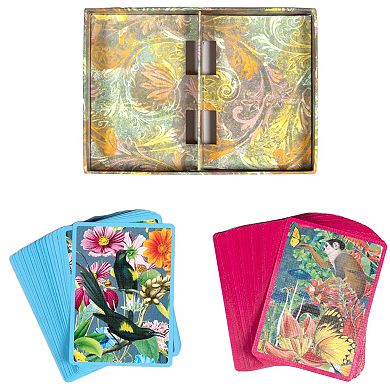 eeBoo Piece & Love: Garden Of Eden Playing Cards - Includes 2 - 52 Card Decks