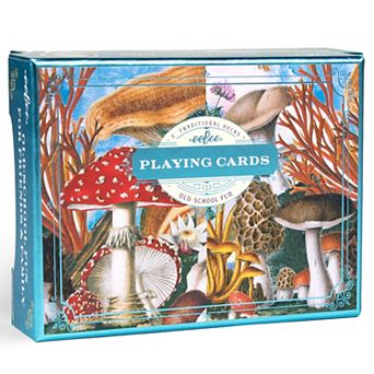 eeBoo Piece & Love: Mushroom Playing Cards - Includes 2 - 52 Card Decks