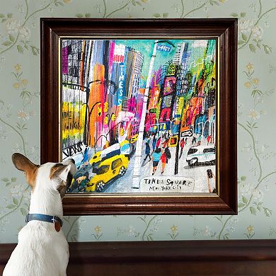 eeBoo Piece & Love: Times Square - 1000 Piece Puzzle Square Jigsaw Puzzle, 23x23"