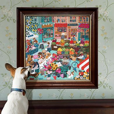 eeboo Piece & Love: English Green Market 1000 Piece Puzzle Square Jigsaw