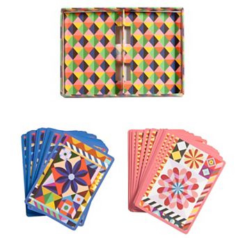 eeBoo Piece & Love: Sunshine Garden Playing Cards - Set of 2 Decks, 52 Card Traditional Decks