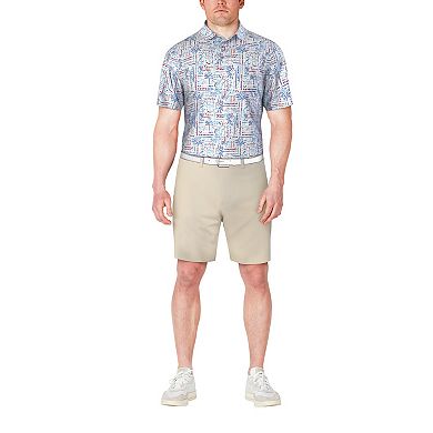Men’s Grand Slam Print Short Sleeve Golf Polo Shirt
