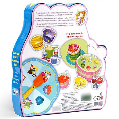 eeBoo Cupcake Shaped Spinner Game - Animal & Baking Themed Game For Kids